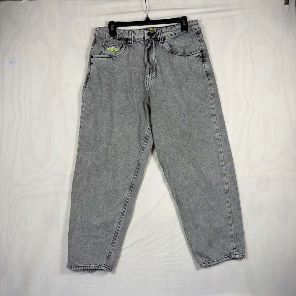 Empyre Loose Fit Baggy Skate Acid Wash Jeans Gray Men's Size 30